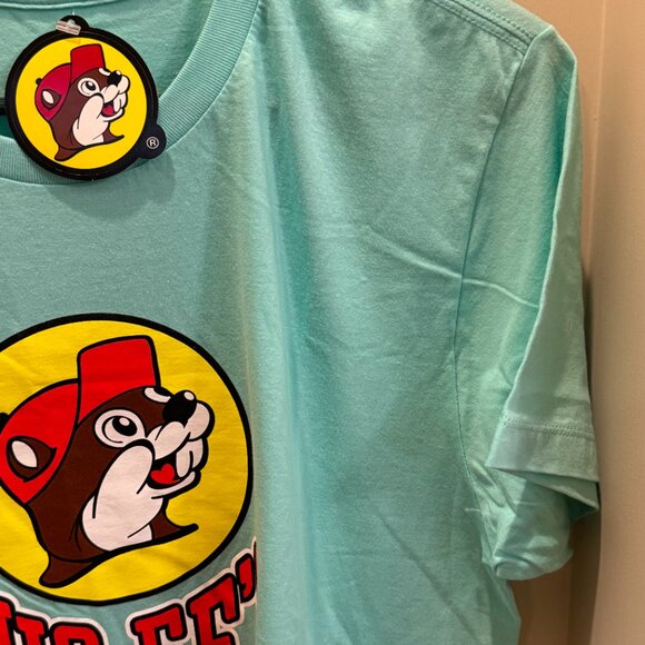 Buc-ee's St. Augustine Florida T-Shirt Lt. Blue Men's Size Large NWT - Picture 3 of 4